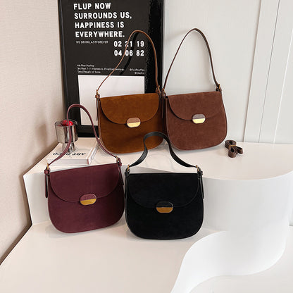 VAKKV 2025 Bags Women's popular Autumn and Winter Trendy Fashion Popular Versatile Large Capacity Commuter One Shoulder Oblique Span Saddle Bag