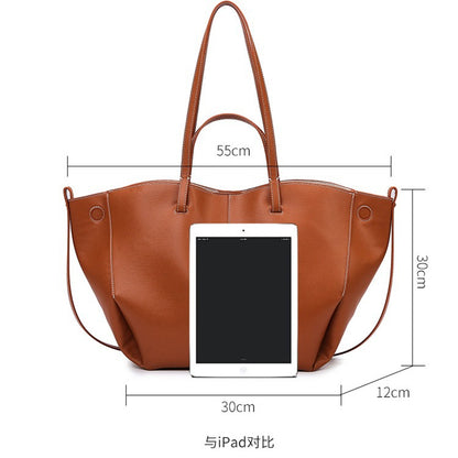 2025 Tote bag women's new fashionable simple bag large capacity high-end wing bag commuting texture shoulder bag