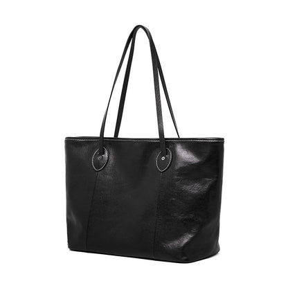 2025 Commuter big bag  autumn and winter new first-layer cowhide versatile women's bag shoulder tote bag fashion underarm bag