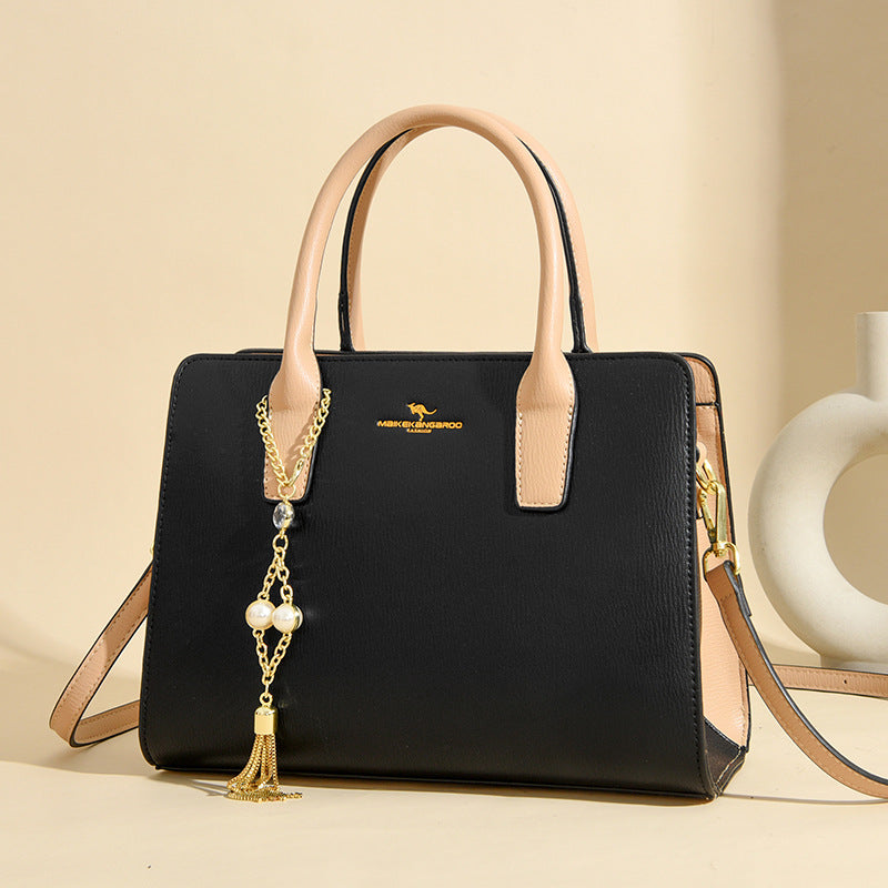 2025 Women's handbag fashionable and simple large-capacity bag  new middle-aged mother bag versatile commuter handbag