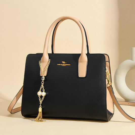 2025 Women's handbag fashionable and simple large-capacity bag  new middle-aged mother bag versatile commuter handbag
