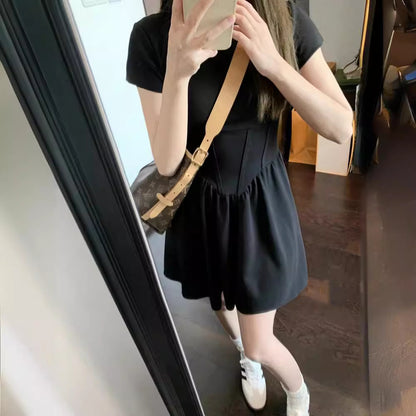 Black Skirt  New Small Size Dress Women's Design Slimming Tea Break  Skirt