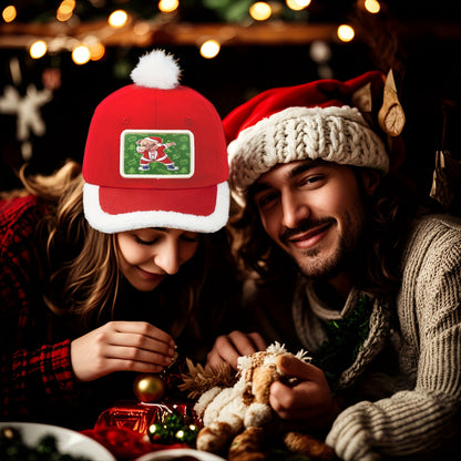 1pc Snowman Gnome Santa Baseball Cap Christmas Hats for Women Men'S Hat Red Xmas Hat for New Year Holiday Party