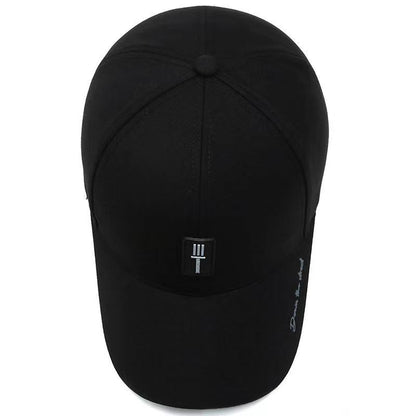 Stylish Men's Embroidered Letter Black Baseball Cap - Classic Fashion Headwear for Gift Giving, Casual Daily Wear, and Outdoor Activities