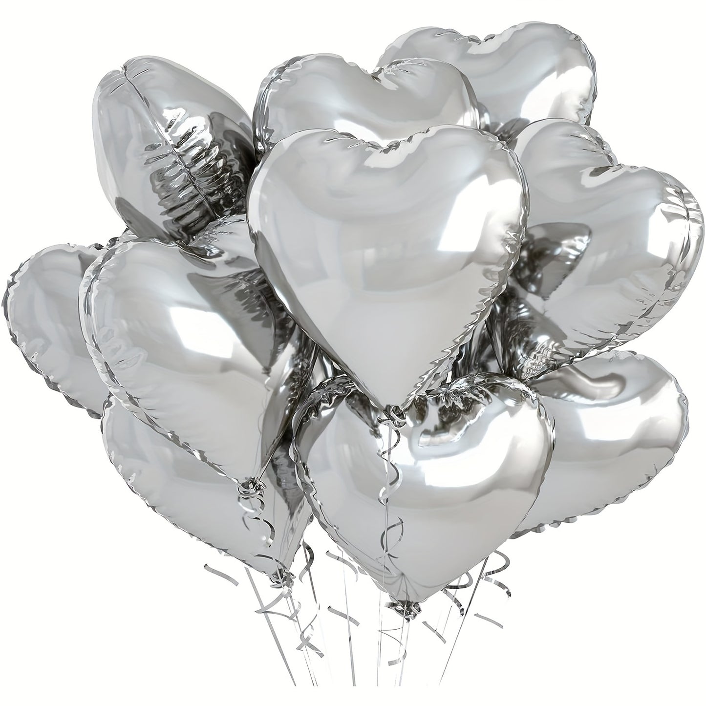 10pcs, 18 Inch Peach Heart Aluminum Film Balloons, Valentine's Day Birthday Chicken Heart Inflatable Prop, Memorial Day Heart Decoration, Love Shape Balloon, Festival Dress Up Supplies, Aluminum Film Balloon, Photo Prop, Party Scene Decor Arrangement