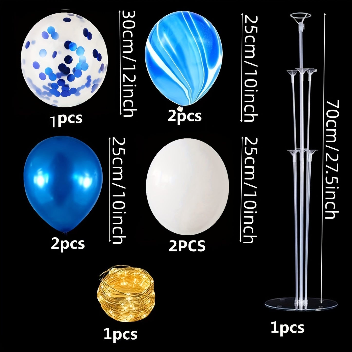 Set/7pcs, 27.56inch Balloons With 7 Head Table Floating Party Decoration Essential Table Floating, Table Balloons, Balloons Decoration, Room Decor, Birthday Party Supplies, Theme Party Decoration, Mother's Day Supplies, Party Supplies, Party Decor