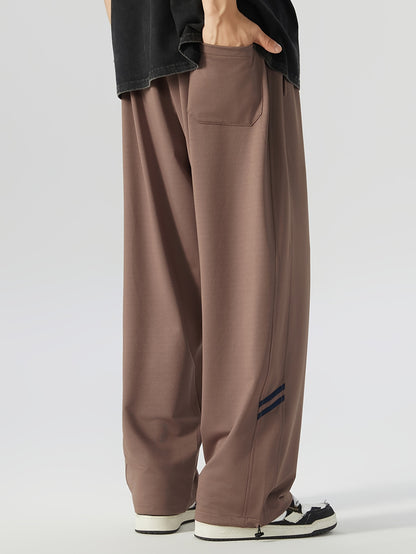 Plus Size Men's NYG Graphic Print Drawstring Pants - Comfortable Loose Fit, Versatile Outdoor Sports Pants for Spring and Fall Seasons, Perfect for Casual Wear