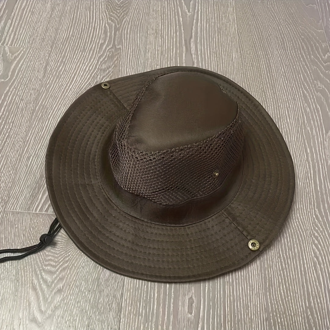 Large Brim Camouflage Sun Hat for Men - Ultimate Outdoor Protection with Cool and Handsome Style - Woven, Hand Washable, Ideal for Fishing, Work, Dry Farming, and Fisherman Activities