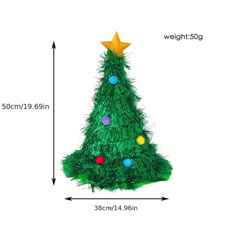 Festive Christmas Tree Hat - Adorable Decor for Holiday Cheer - Perfect Photography Prop & Unique Easter Gift for Party Fun