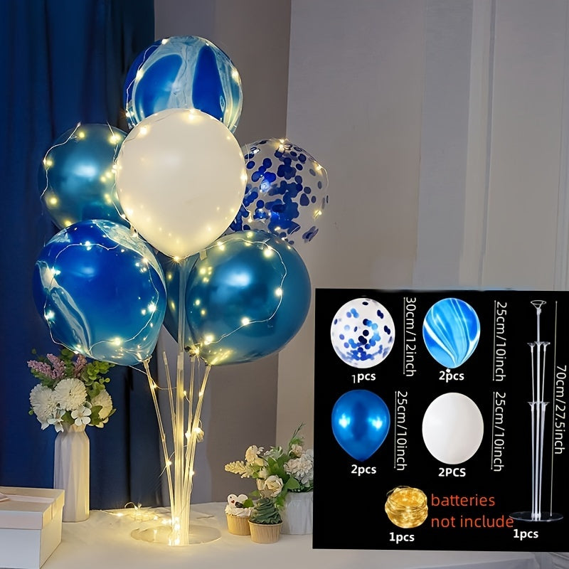 Set/7pcs, 27.56inch Balloons With 7 Head Table Floating Party Decoration Essential Table Floating, Table Balloons, Balloons Decoration, Room Decor, Birthday Party Supplies, Theme Party Decoration, Mother's Day Supplies, Party Supplies, Party Decor