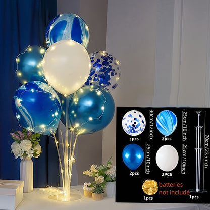 Set/7pcs, 27.56inch Balloons With 7 Head Table Floating Party Decoration Essential Table Floating, Table Balloons, Balloons Decoration, Room Decor, Birthday Party Supplies, Theme Party Decoration, Mother's Day Supplies, Party Supplies, Party Decor