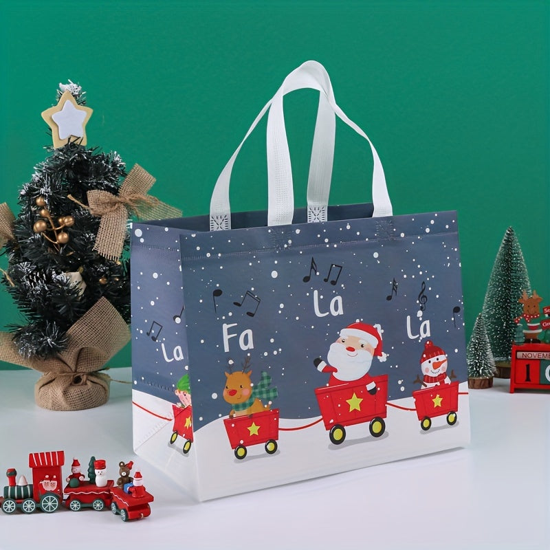 Luxurious Christmas Tote Bag - Spacious, Portable, Foldable, Woven Storage Handbag for Gifts, Shopping, and Travel - Large Capacity, Reusable, and Stylish