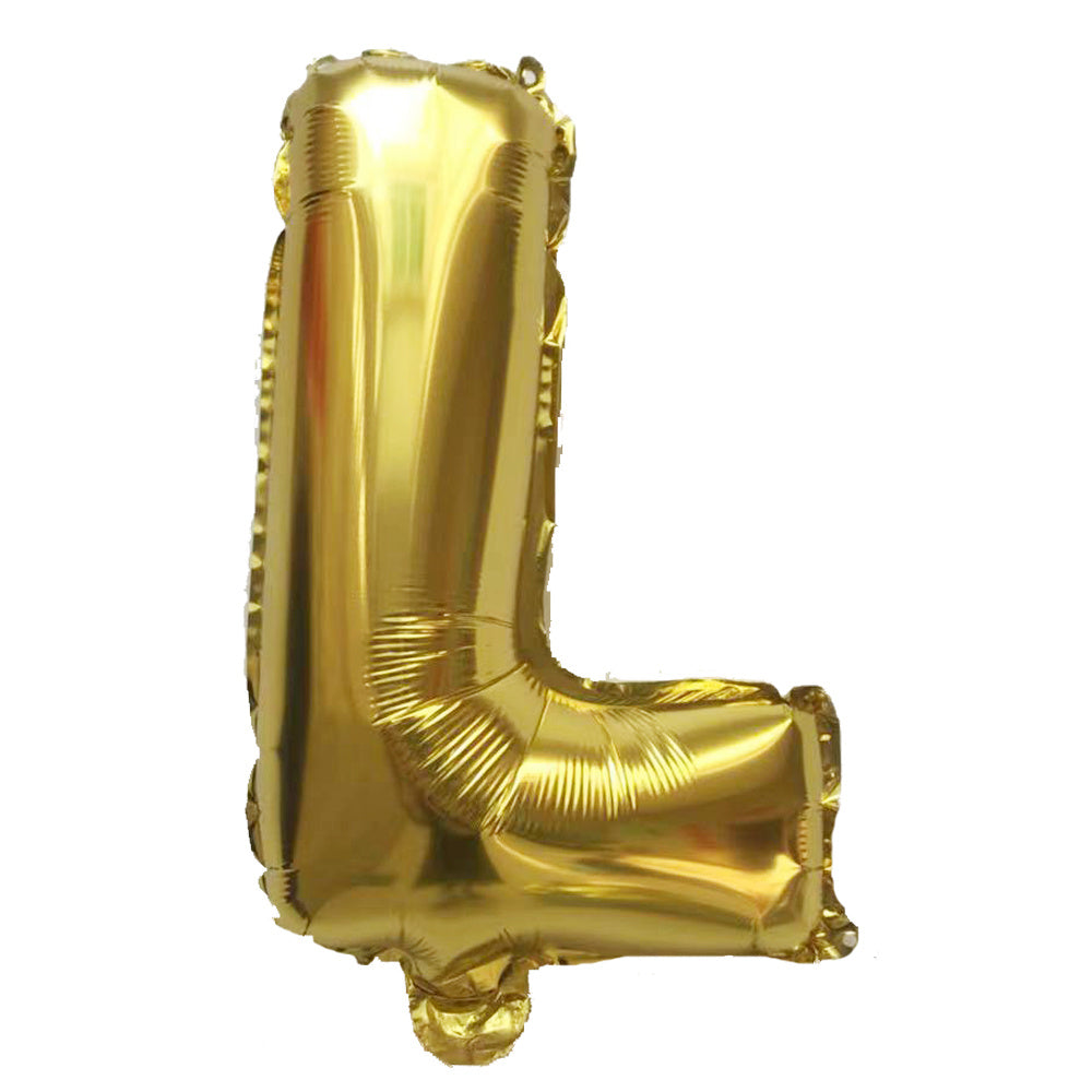 1pc Golden Letters Aluminum Film Number Balloons (16 "), Birthday Party Decoration