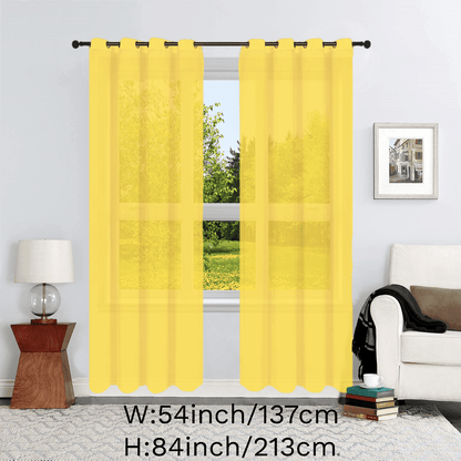 1pc Solid Lightweight Voile Sheer Curtain Panel - Soft, Light-Filtering, Grommet Top, Easy Hang - Perfect for Living Room, Dining Room Home Decor, Filtering Natural Light, Enhancing Interior Ambiance