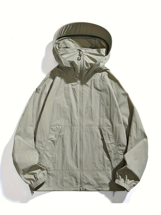 Women Casual Fashion Lightweight Jacket, Versatile Streetwear Outerwear, Breathable Hooded Windbreaker