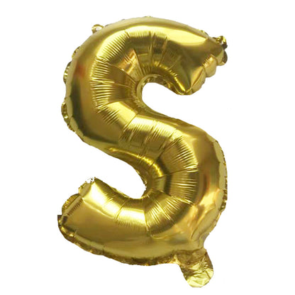 1pc Golden Letters Aluminum Film Number Balloons (16 "), Birthday Party Decoration