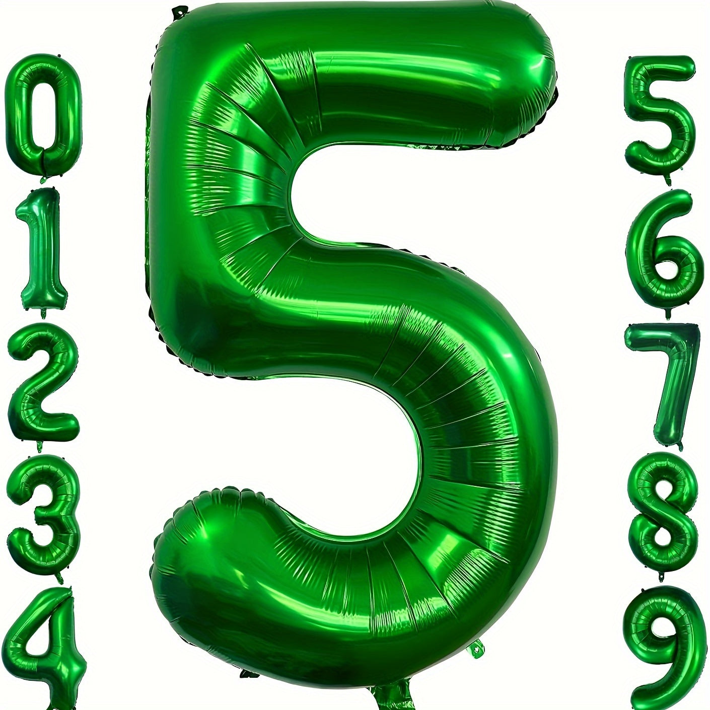 1pc, 32-inch Foil Green Number 0-9 Balloon for Birthday, Anniversary, Graduation, Home Room Decor, Atmosphere Background Layout, Party Decor Supplies