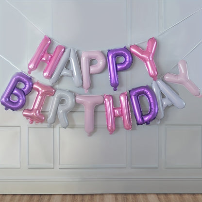 13pcs Golden Foil Letter Balloons Set - Luxurious Happy Birthday Decoration, Photo-Ready Party Supplies, Aesthetic Room Decor, and Festive Party Decorations - Perfect for Celebrations and Special Occasions