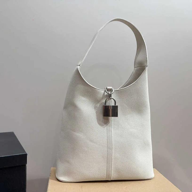 BBBB Locker Hobo Bags Vintage Large Capacity Handbag Tote Bag Women Shoulder Purse Cowhide Hardware Lock Top Quality Zipper Pocket 240215