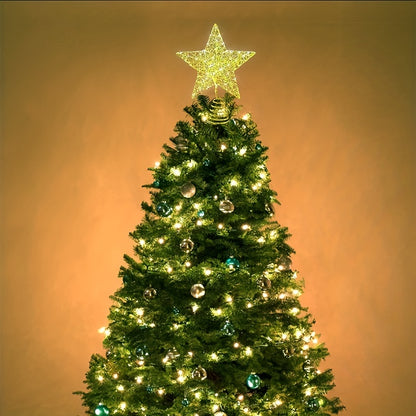1pc Glittering Star Christmas Tree Topper - LED Lighted, Sparkling Decorative Accent for Xmas Tree, Holiday Party Indoor Decoration, Festive Season Ornament