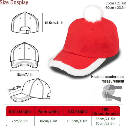 1pc Snowman Gnome Santa Baseball Cap Christmas Hats for Women Men'S Hat Red Xmas Hat for New Year Holiday Party