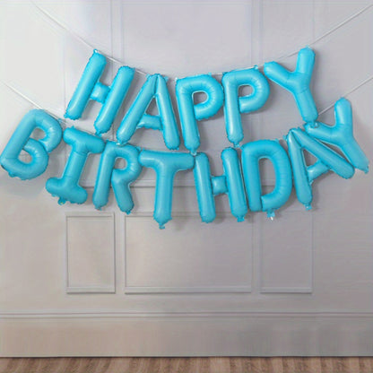13pcs Golden Foil Letter Balloons Set - Luxurious Happy Birthday Decoration, Photo-Ready Party Supplies, Aesthetic Room Decor, and Festive Party Decorations - Perfect for Celebrations and Special Occasions