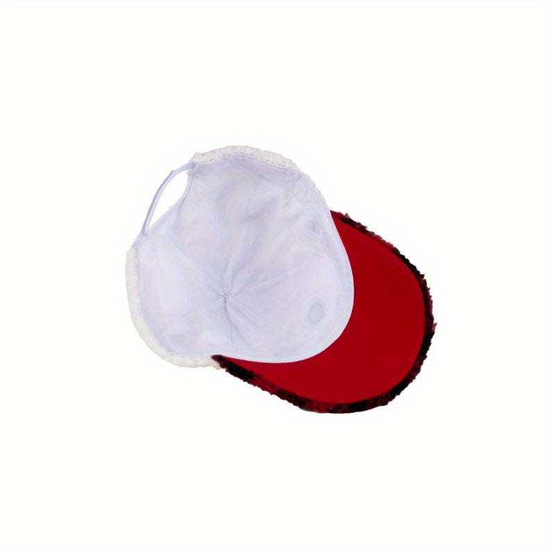 Christmas Snowman Sherpa Fleece Baseball Party Cap,