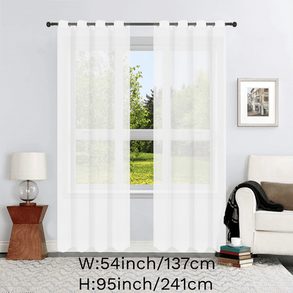 1pc Solid Lightweight Voile Sheer Curtain Panel - Soft, Light-Filtering, Grommet Top, Easy Hang - Perfect for Living Room, Dining Room Home Decor, Filtering Natural Light, Enhancing Interior Ambiance