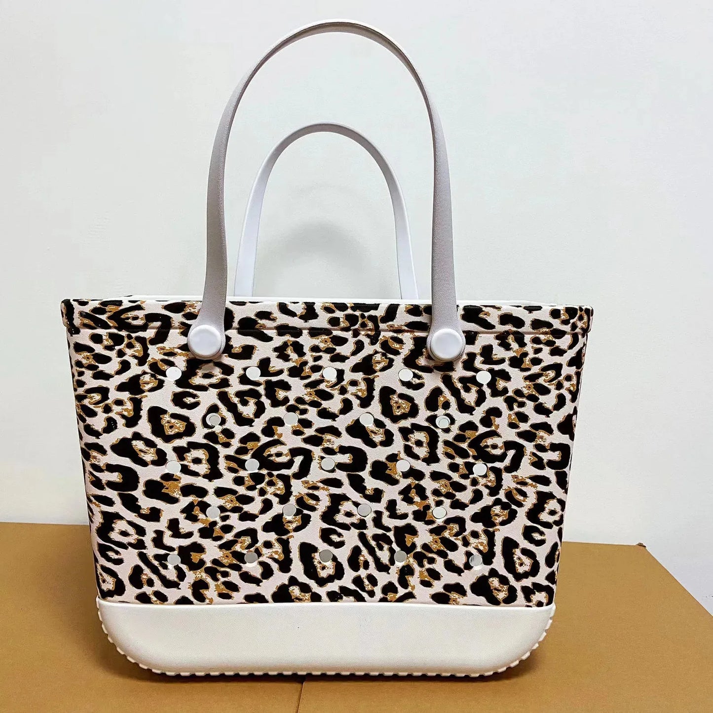 Large Boggs Beach Bag Baseball Summer Rugby EVA Beach Basket Womens Picnic Handbag Hole Waterproof Handbag Shoulder Bag 240529