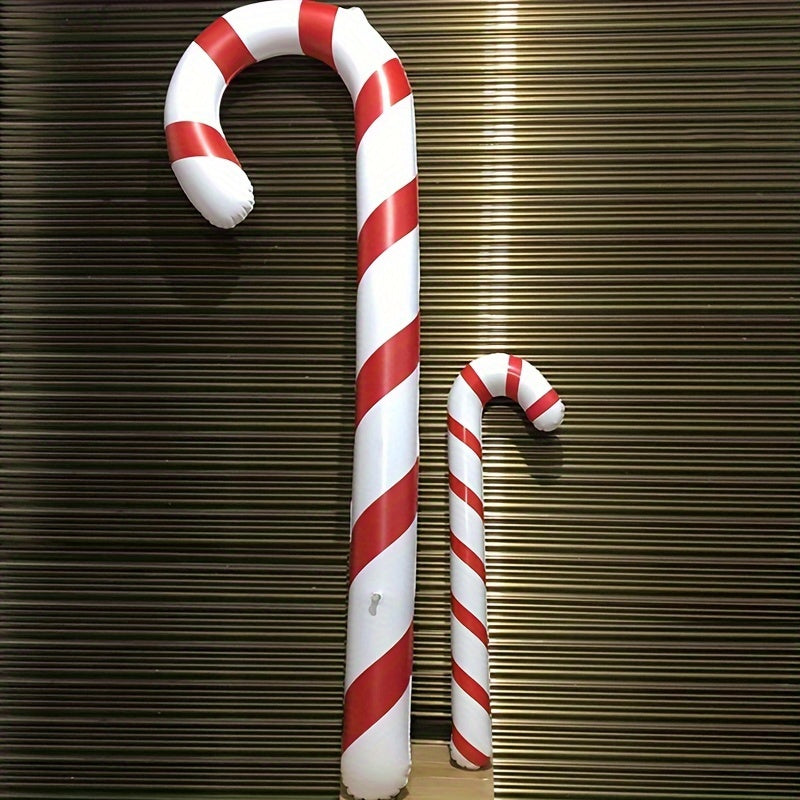 Giant Inflatable Christmas Candy Cane Balloon - 70.9" Tall, Reusable PVC Holiday Decor for Home & Party Atmosphere, Perfect for Christmas Celebrations, Carnival Themed Events, No Power Needed