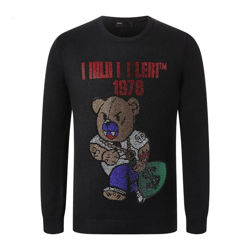 Rhinestone Plein Philipps Loose Designer men women hoodies hoody pullover sweatshirts loose long sleeve jumper men's PP Skull sweaters Tops clothing with printing