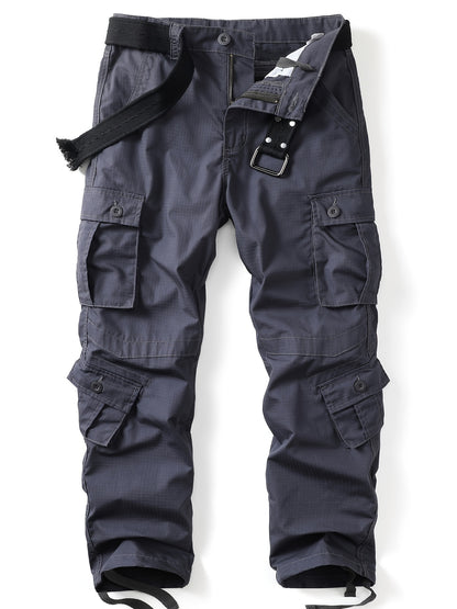 Relaxed Fit Multi-Pocket Cargo Pants for Men - Wear-Resistant, Tactical, Loose-Fitting, Comfortable, Durable, Versatile, and Practical - Ideal for Outdoor Activities, Hiking, Camping, and Travel