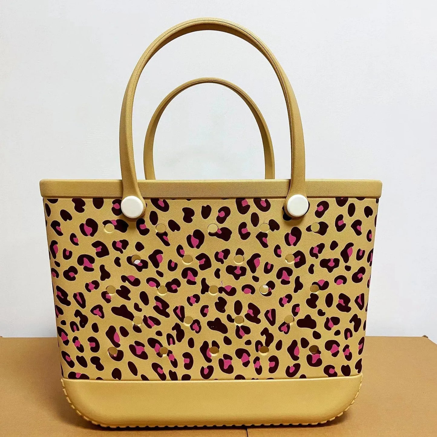 Large Boggs Beach Bag Baseball Summer Rugby EVA Beach Basket Womens Picnic Handbag Hole Waterproof Handbag Shoulder Bag 240529