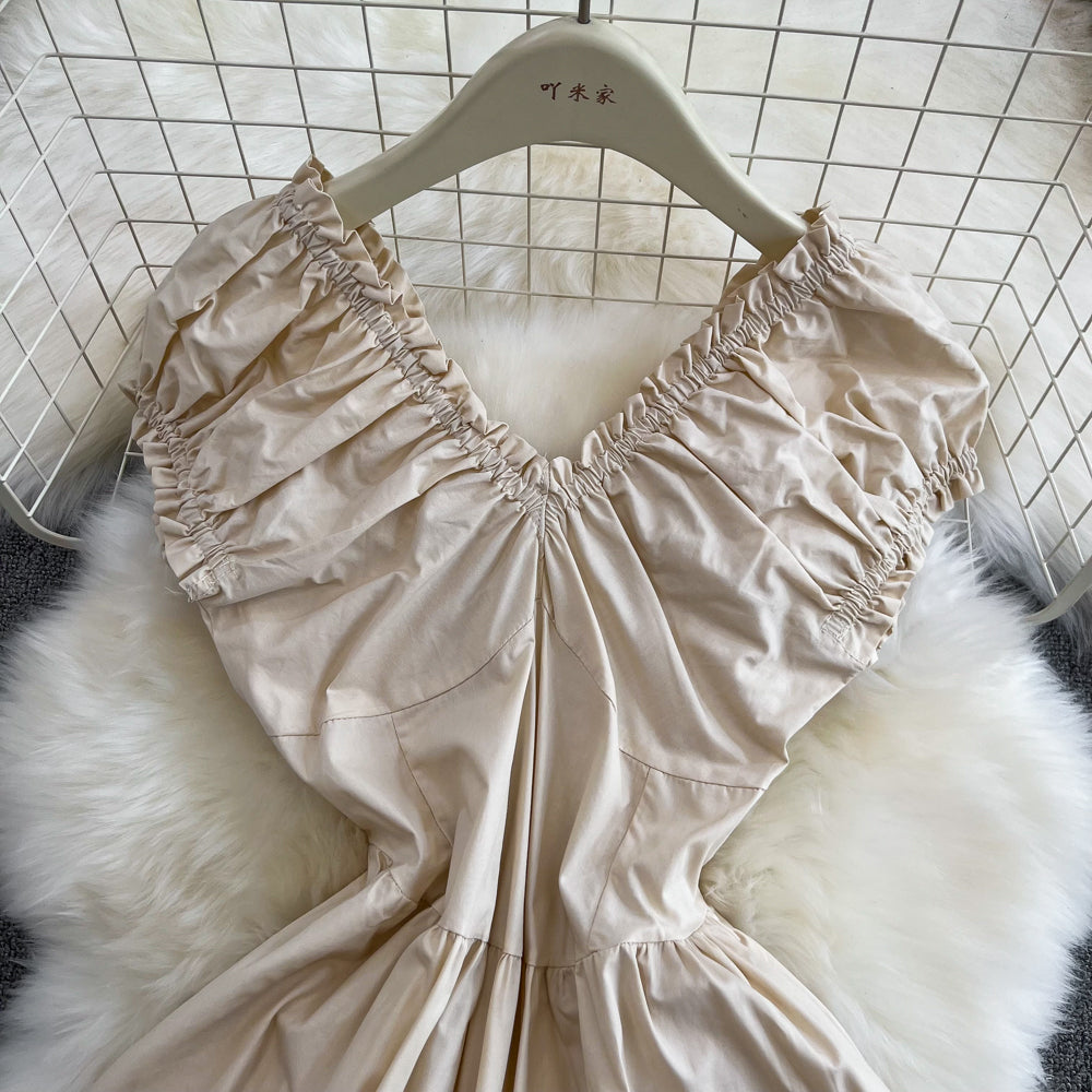 VAKKV Cute V-neck Dress, Fashion Dress P263