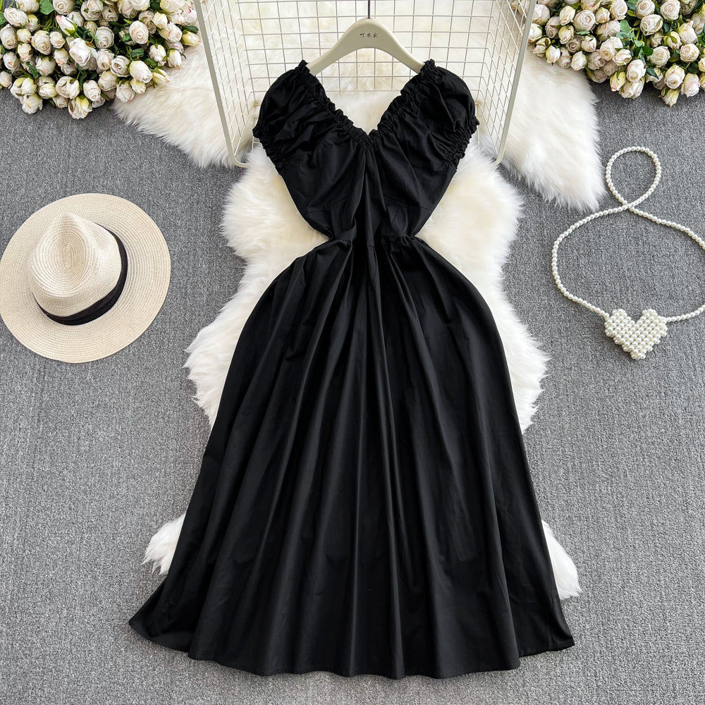 VAKKV Cute V-neck Dress, Fashion Dress P263