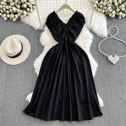 VAKKV Cute V-neck Dress, Fashion Dress P263