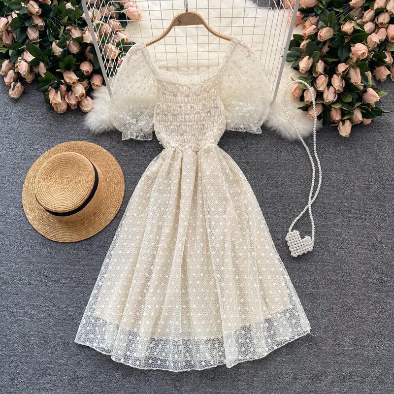 VAKKV Cute Lace Short Dress Fashion Dress P312