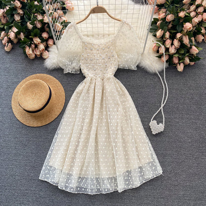 VAKKV Cute Lace Short Dress Fashion Dress P312