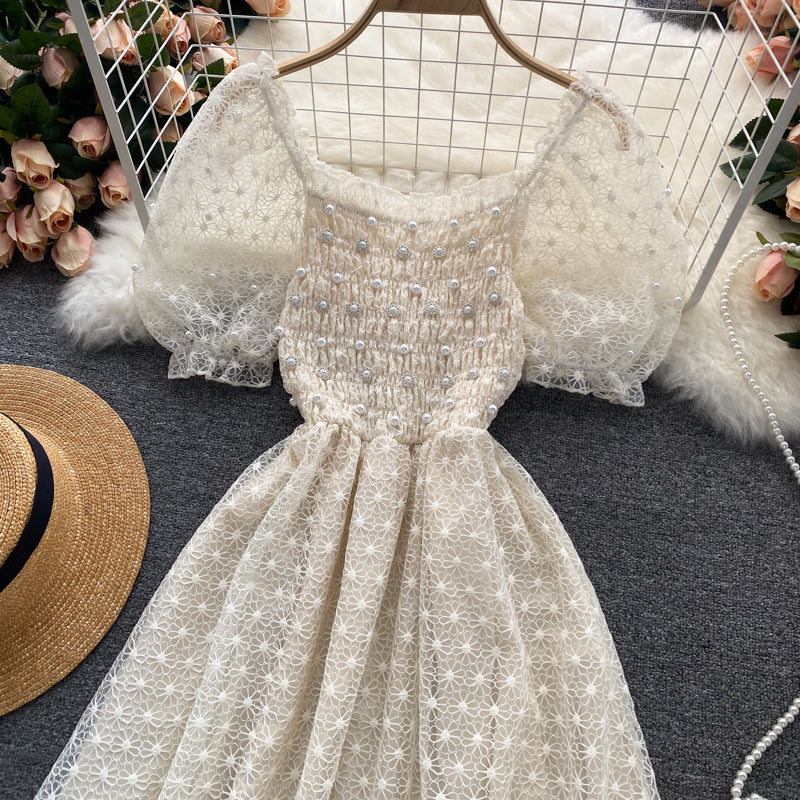 VAKKV Cute Lace Short Dress Fashion Dress P312