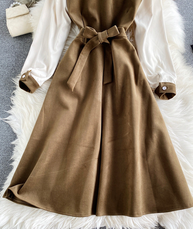 VAKKV Cute Long Sleeve Dress Fashion Girl Dress P301