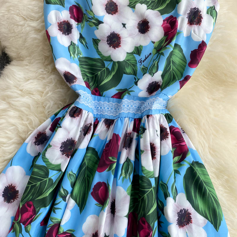 VAKKV Cute A Line Floral Dress Fashion Dress P306