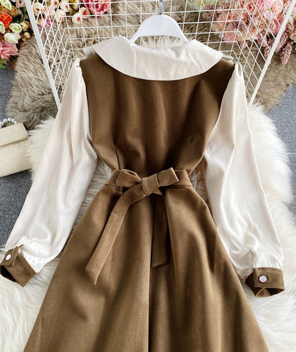VAKKV Cute Long Sleeve Dress Fashion Girl Dress P301