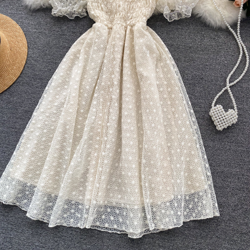 VAKKV Cute Lace Short Dress Fashion Dress P312