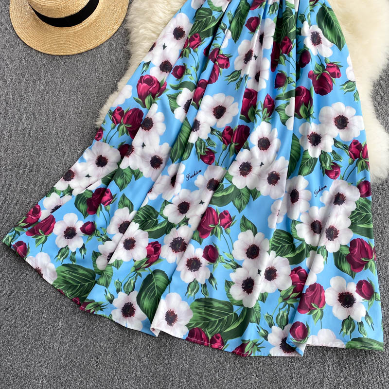 VAKKV Cute A Line Floral Dress Fashion Dress P306