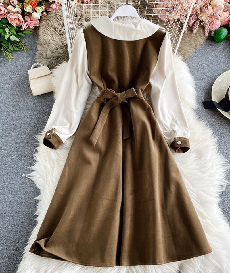 VAKKV Cute Long Sleeve Dress Fashion Girl Dress P301