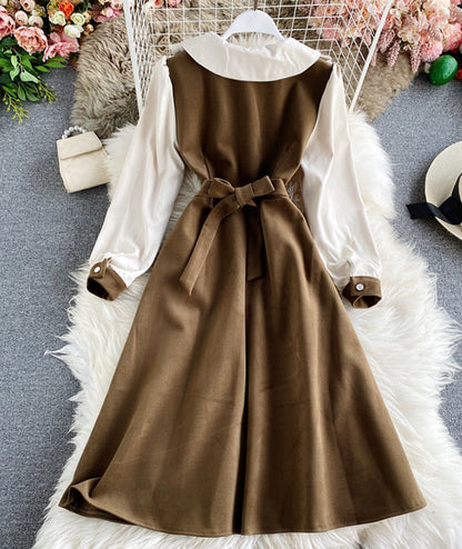 VAKKV Cute Long Sleeve Dress Fashion Girl Dress P301
