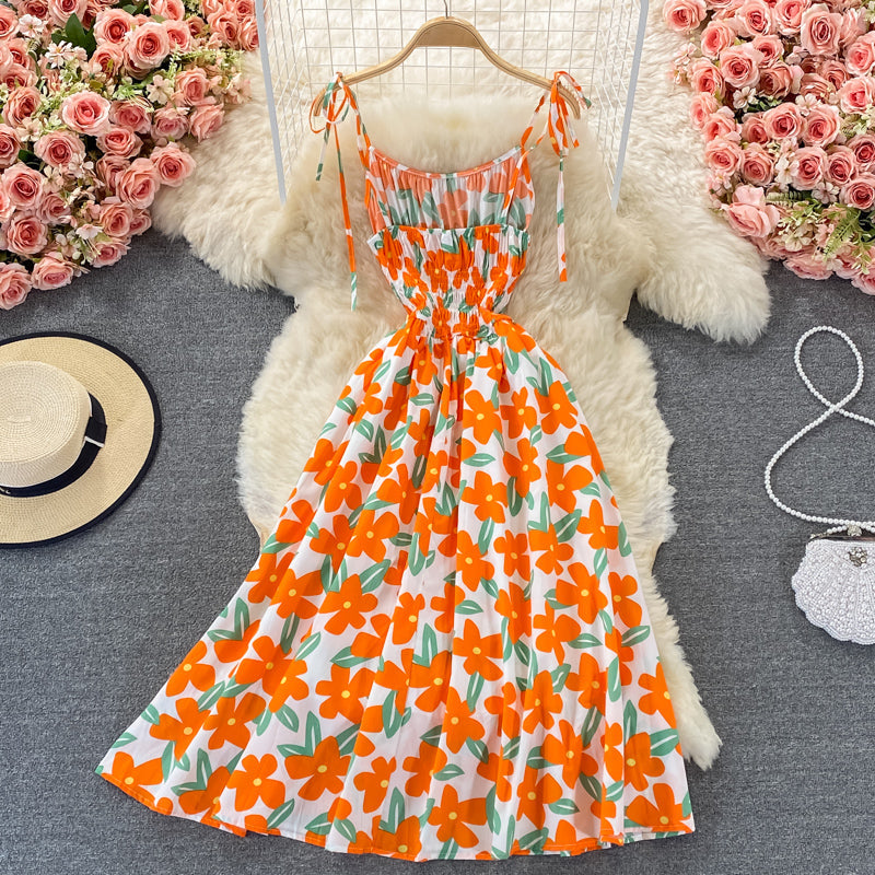 VAKKV Cute A Line Floral Dress Fashion Dress P302