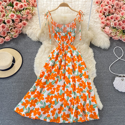 VAKKV Cute A Line Floral Dress Fashion Dress P302
