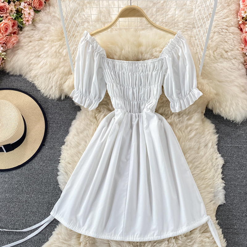 VAKKV Cute Puff Sleeve A Line Dress P310