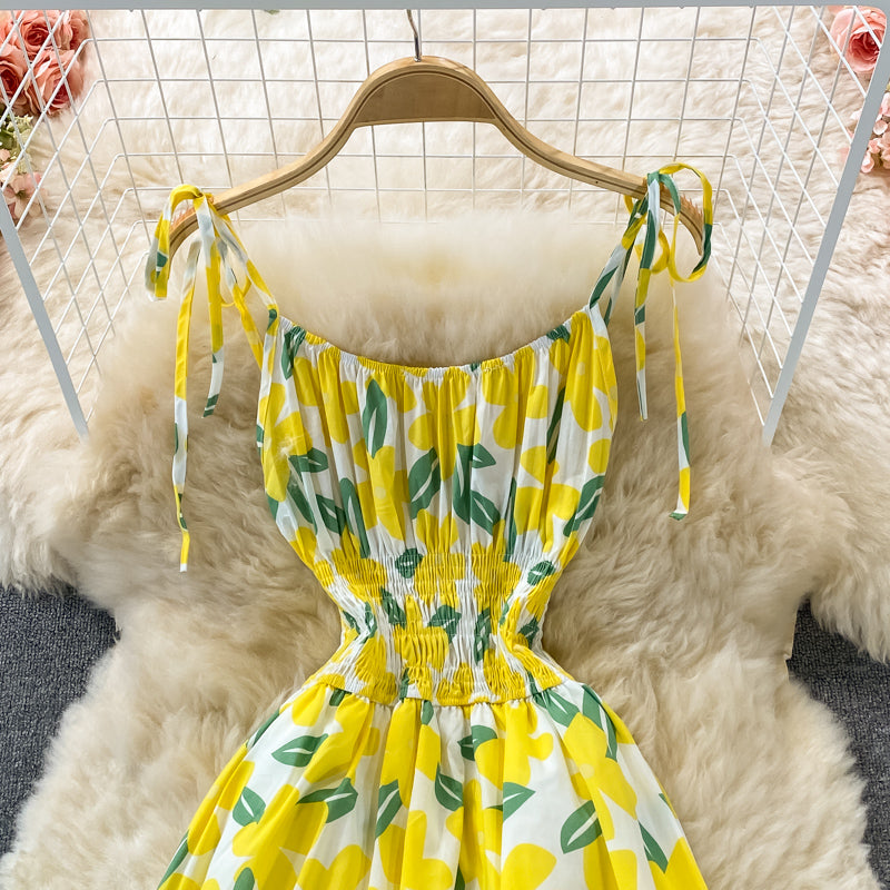 VAKKV Cute A Line Floral Dress Fashion Dress P302